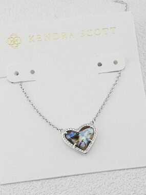 Kendra Scott Heart Abalone Shell Necklace